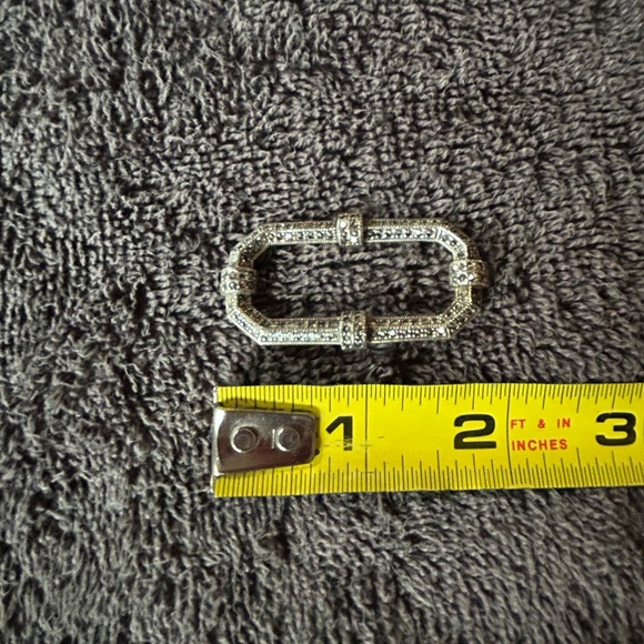 Judith Jack Sterling Silver and Marcasite Pin - Picture 2 of 3